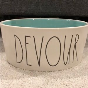 Rae Dunn DEVOUR dog bowl